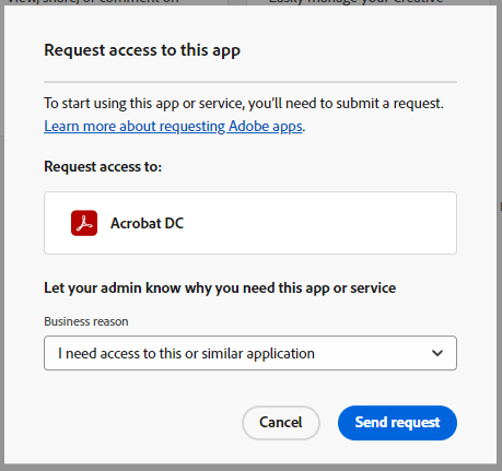 Dobijam grešku "Request Access to this App"?